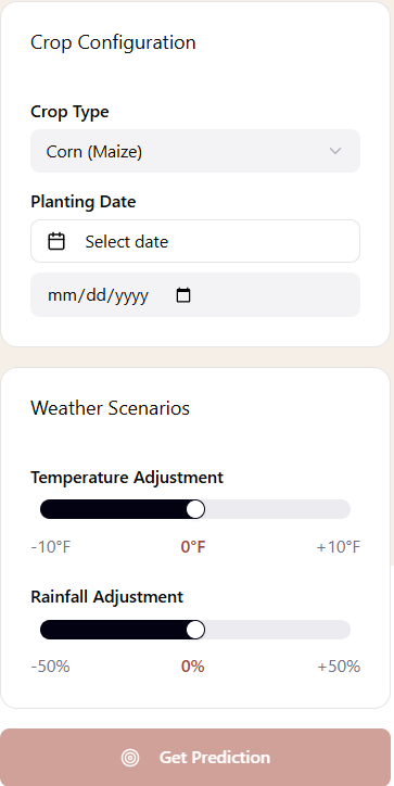 Crop Configuration Interface